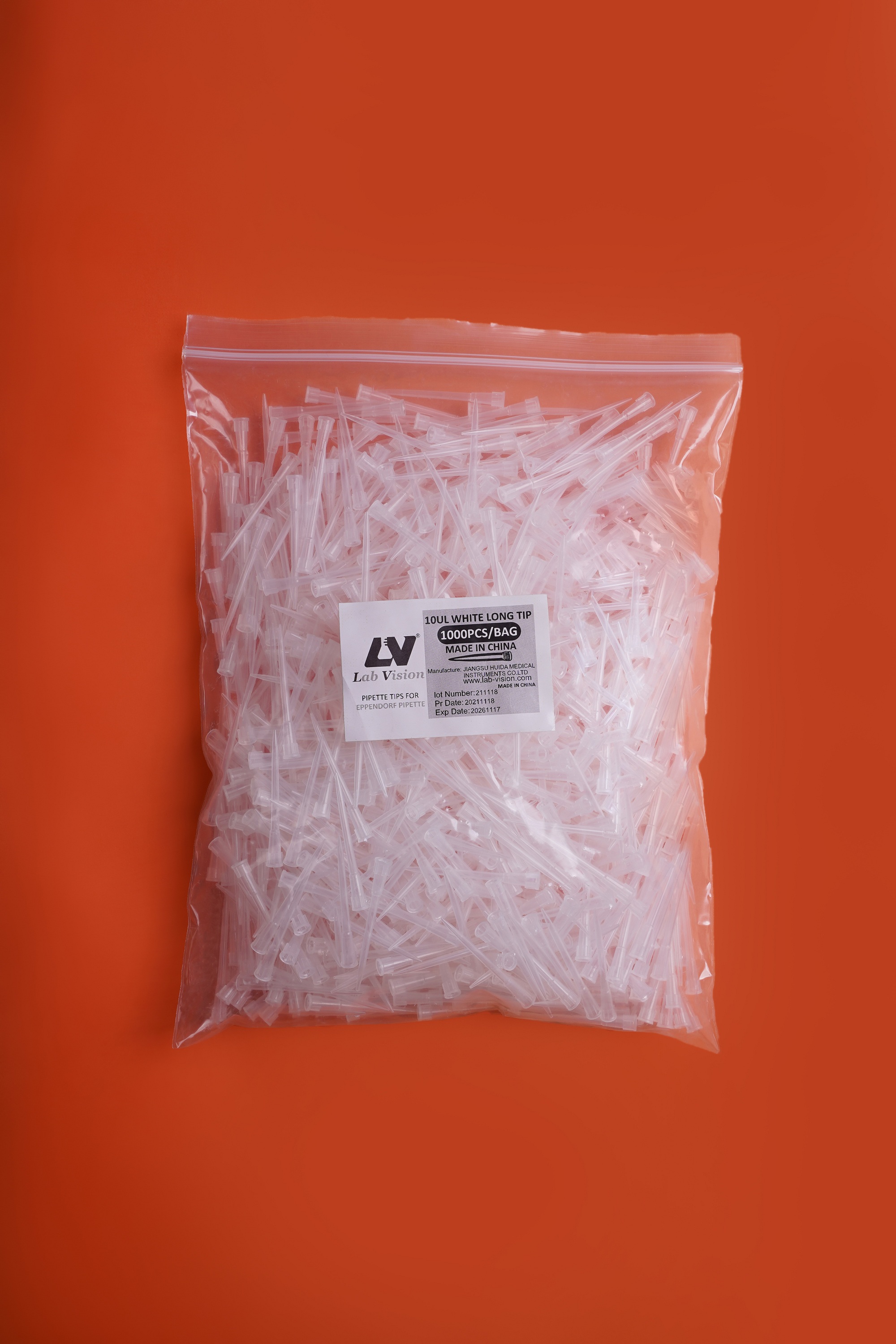 نوک سمپلر 10 لاندا کریستالی  اپندروف بلند - Eppendorf Pipette Tips White Color 10UL Long Tip - LABVISION (LV) - مصرفی - نمونه گیری - نوآوران تشخیص طب کاسپین