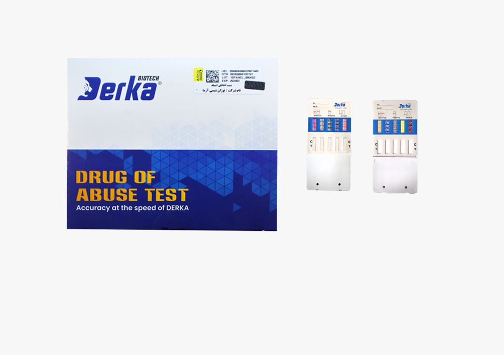 کیت تشخیص همزمان سوء مصرف دارو و مواد مخدر- 10 پنل - Multiple Drugs of Abuse Toxicology (10 parameters) - derka - کیت - ایمونولوژی - نوژان شیمی آزما