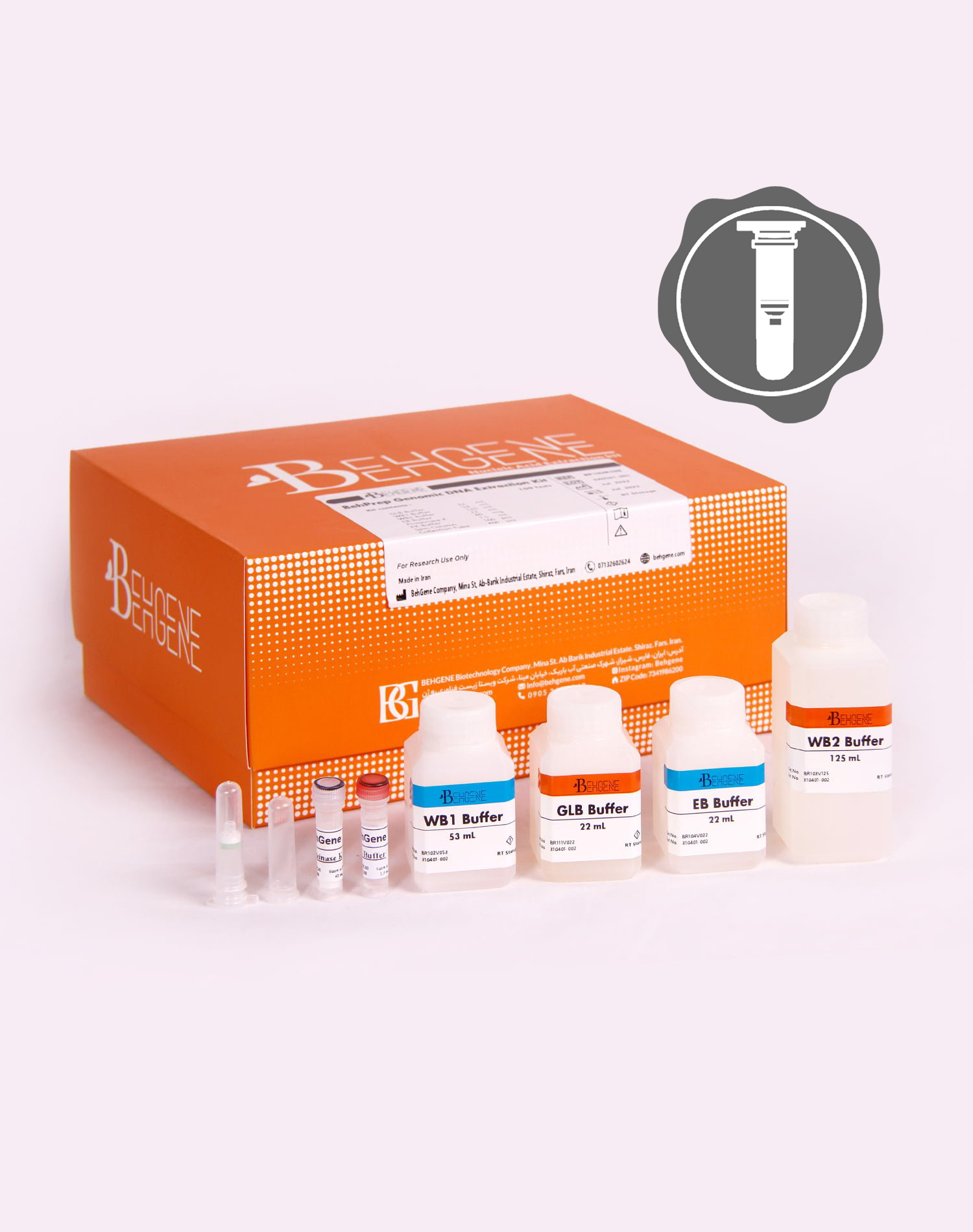 کیت ستونی استخراج DNA ژنومیک	 - BehPrep Genomic DNA Extraction Kit	 - VistaBehGene - کیت - سلولی و مولکولی - شرکت ویستا زیست فناوری به ژن