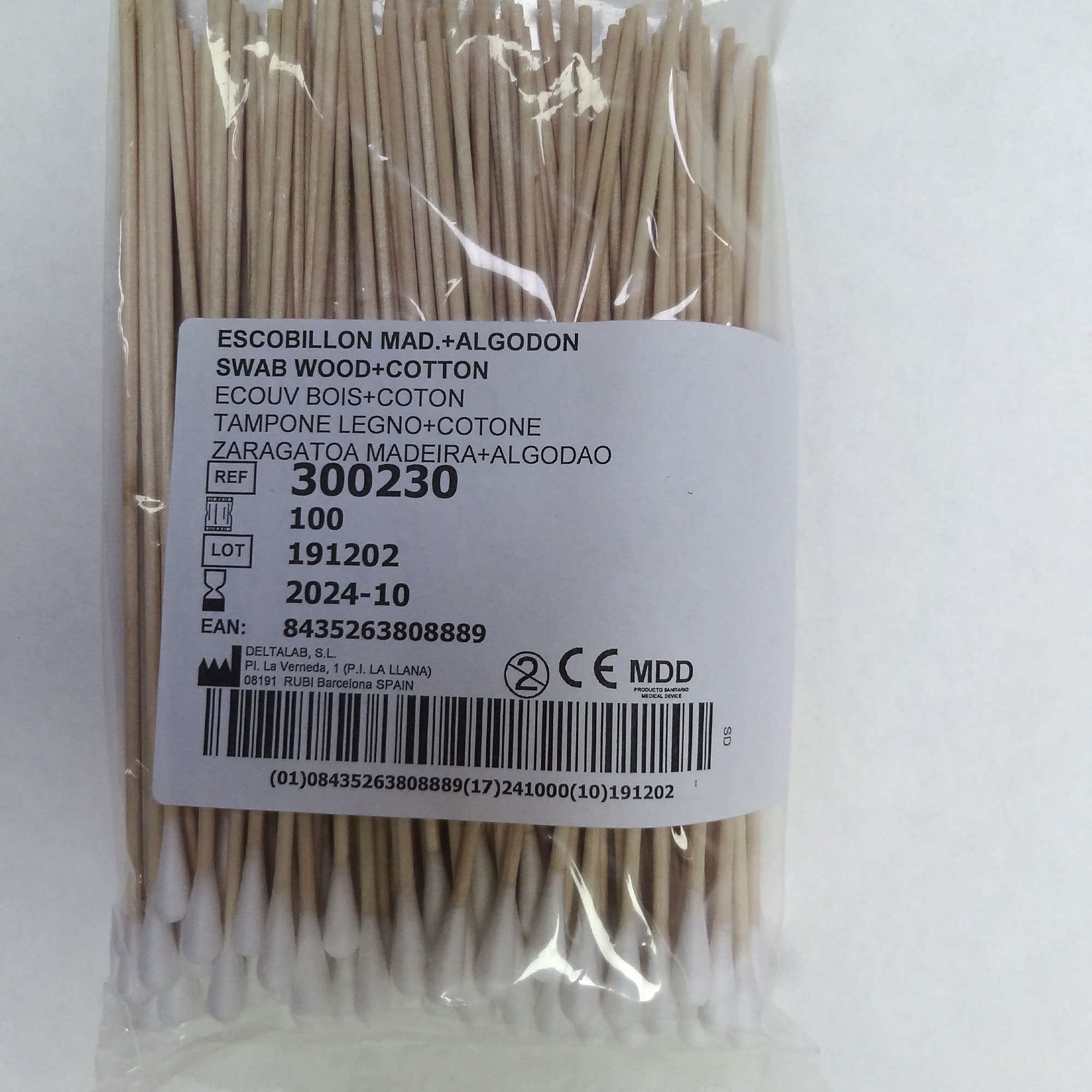 سوآپ چوپی - WOOD SWAB - DELTALAB - مصرفی - نمونه گیری - آریا تشخیص پارس