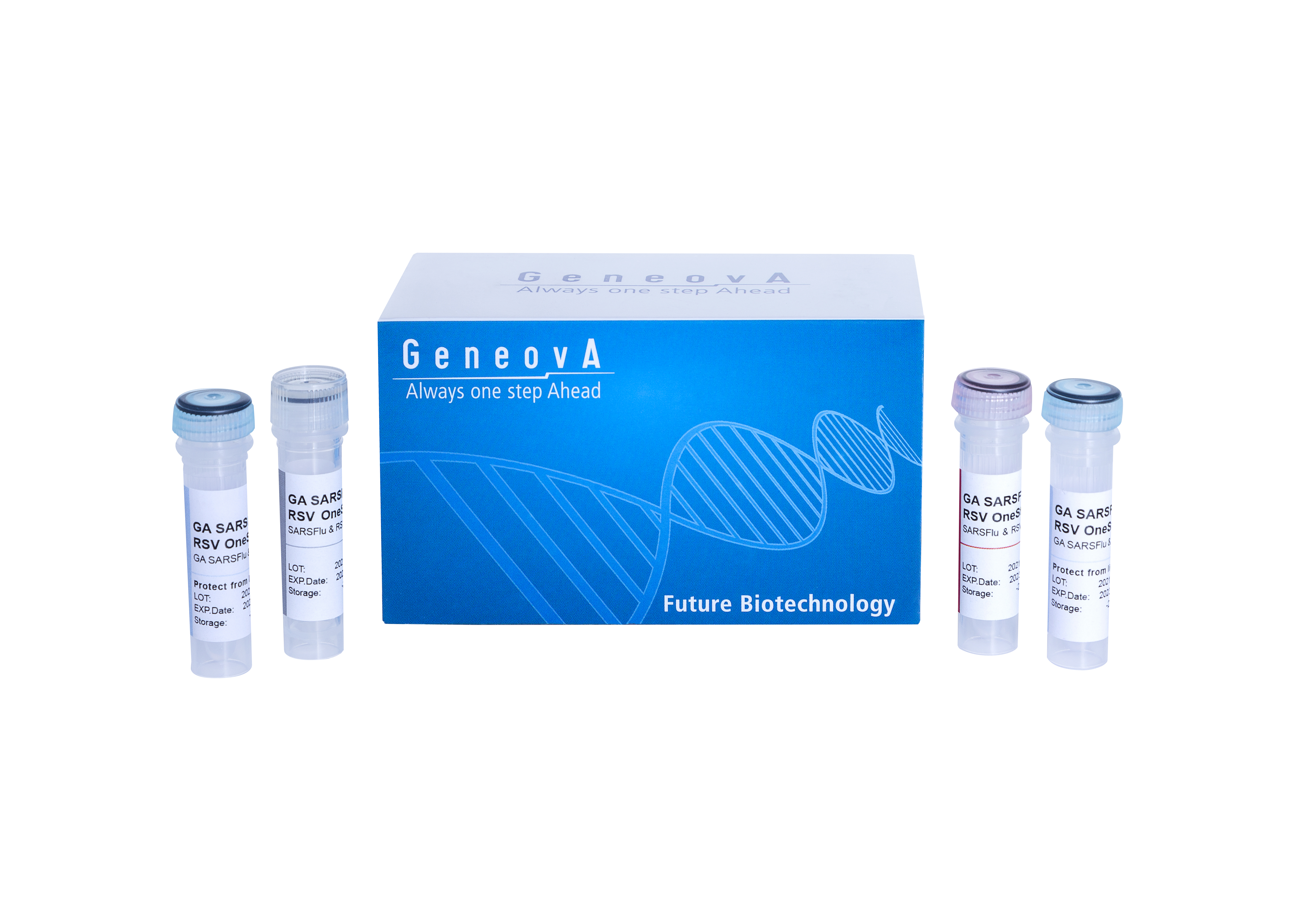 کیت تشخیص همزمان ویروس های سارس کرونا ، آنفلوانزا A, B و RSV - GA SARSFLU & RSV one step RT-PCR Kit - ژنوا - کیت - سلولی و مولکولی - توسعه بن دا فرآور