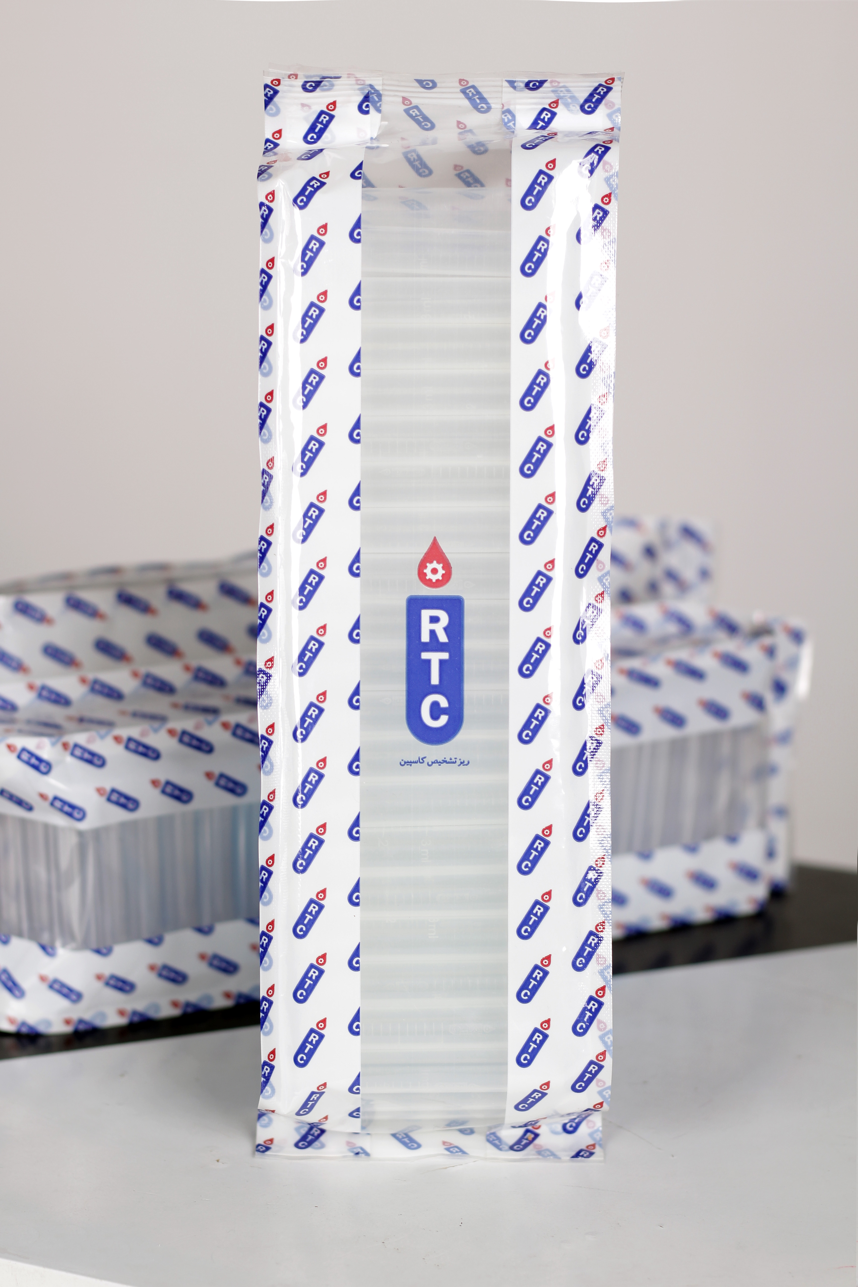 لوله خون گیری ساده  مدرج (مات) 13x75 - Simple Blood Collection Test Tubes PP-m 13x75 - RTC - مصرفی - نمونه گیری - ریز تشخیص کاسپین