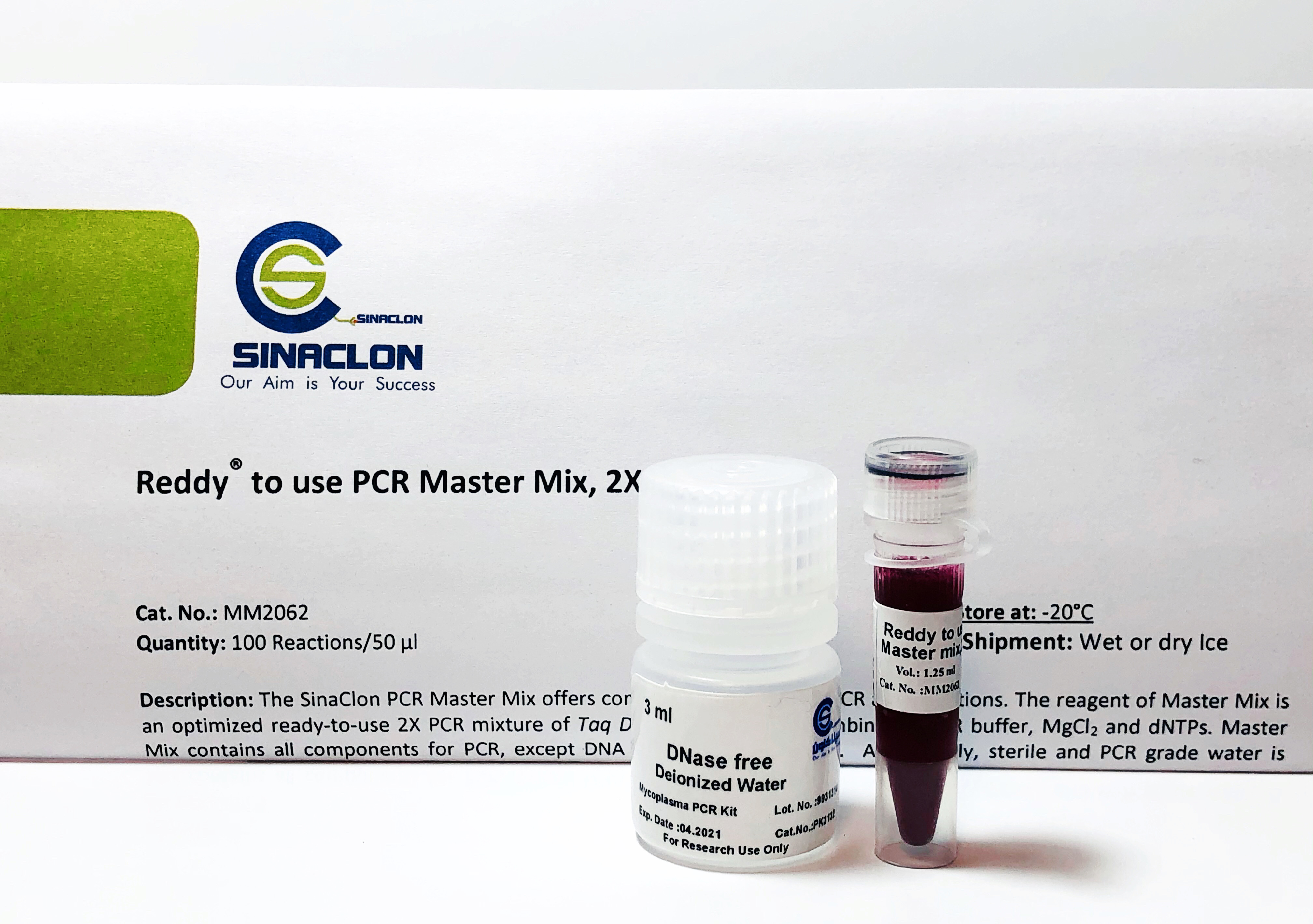 مستر میکس پی سی آر رنگی - Reddy to use PCR Master mix 2x .100Tests/50ul-MM2062 - سیناکلون - کیت - سلولی و مولکولی - سیناکلون