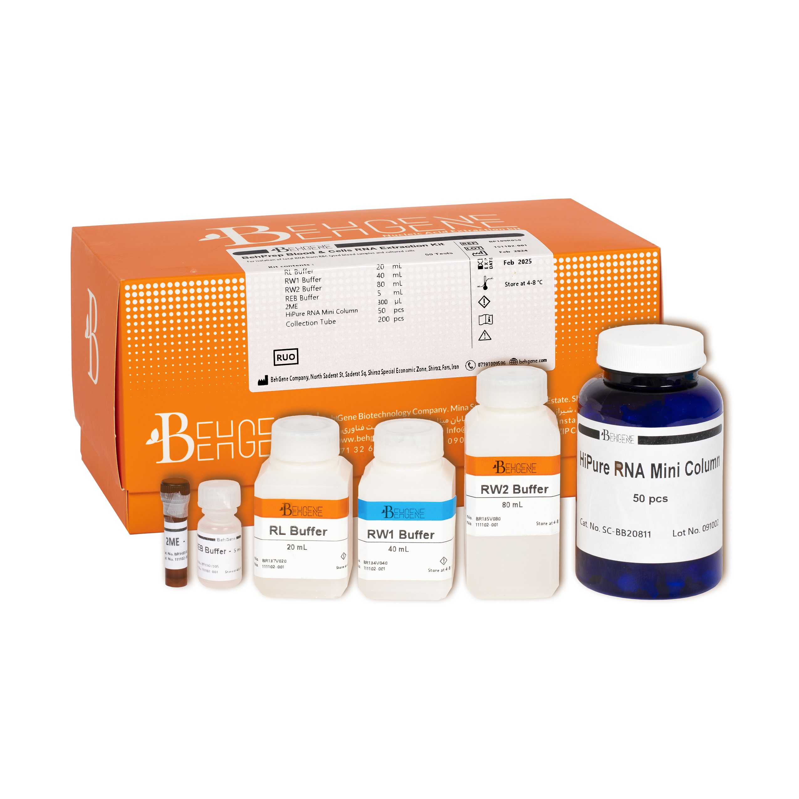 استخراج RNA از خون و سلولهای کشت داده شده - BehPrep Blood&Cells RNA Extraction - BehGene - کیت - سلولی و مولکولی - شرکت ویستا زیست فناوری به ژن